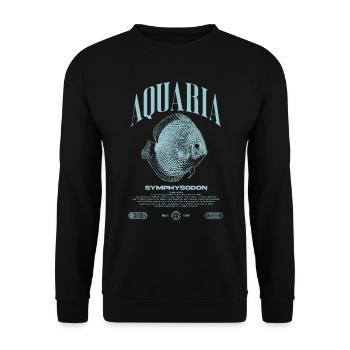 Discus Cichlidé Fish Keeper Moderne Streetwear - Sweat-shirt Unisexe - noir - Devant - Alina (178cm) & Michal (187cm)