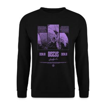 Diskusfisch Buntbarsch Aquarium Fischhalter - Unisex Pullover - Schwarz - Vorne - Alina (178cm) & Michal (187cm)