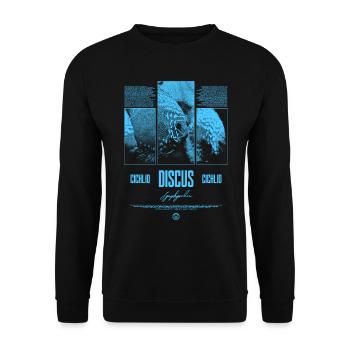 Diskusfisch Buntbarsch Aquarium Fischhalter - Unisex Pullover - Schwarz - Vorne - Alina (178cm) & Michal (187cm)