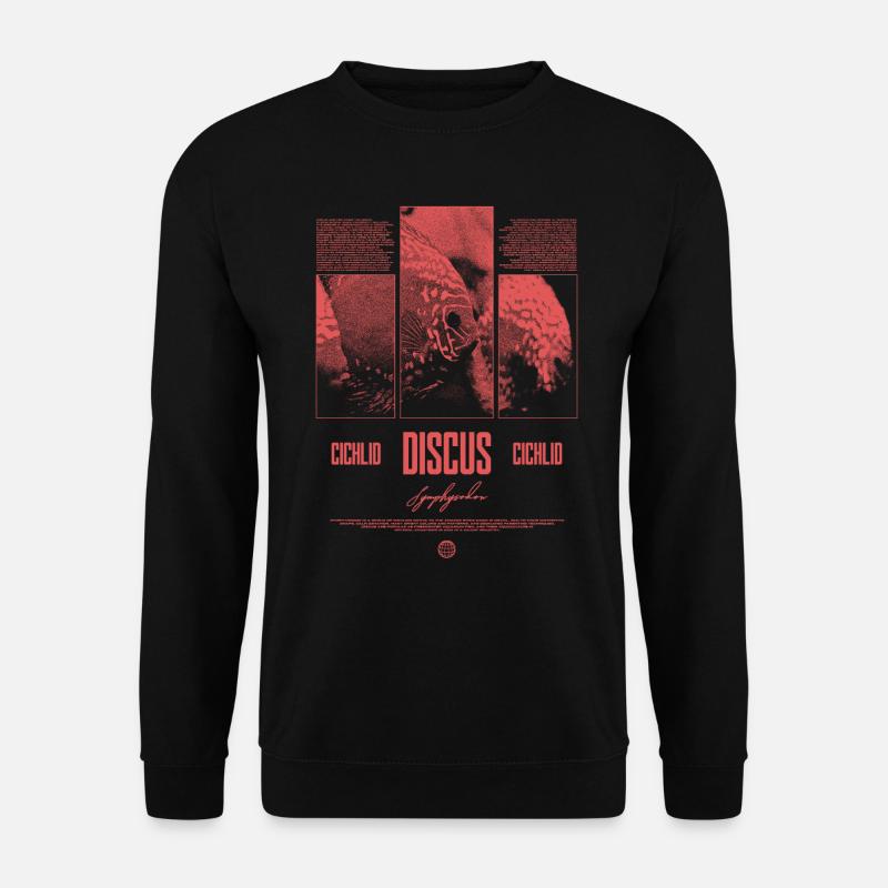 Diskusfisch Buntbarsch Aquarium Fischhalter - Unisex Pullover - Schwarz