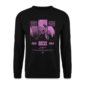 Diskusfisch Buntbarsch Aquarium Fischhalter - Unisex Pullover - Schwarz - Vorne - Alina (178cm) & Michal (187cm)
