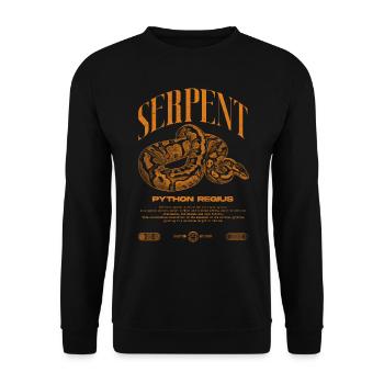 Ball Python Modern Reptile Keeper Streetwear - Unisex Sweatshirt - black - Front - Alina (178cm) & Michal (187cm)