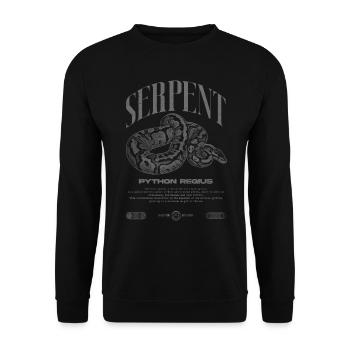 Ball Python Modern Reptile Keeper Streetwear - Unisex Sweatshirt - black - Front - Alina (178cm) & Michal (187cm)