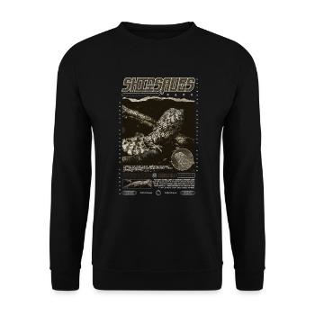Crocodile chinois lézard Shinisaurus crocodilurus - Sweat-shirt Unisexe - noir - Devant - Alina (178cm) & Michal (187cm)