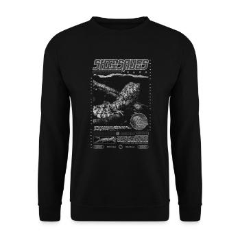 Crocodile chinois lézard Shinisaurus crocodilurus - Sweat-shirt Unisexe - noir - Devant - Alina (178cm) & Michal (187cm)