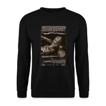 Crocodile chinois lézard Shinisaurus crocodilurus - Sweat-shirt Unisexe - noir - Devant - Alina (178cm) & Michal (187cm)