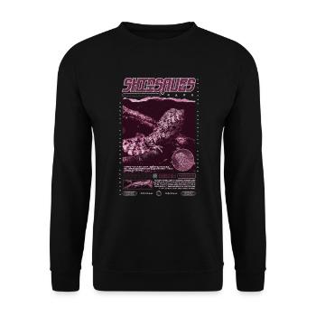 Crocodile chinois lézard Shinisaurus crocodilurus - Sweat-shirt Unisexe - noir - Devant - Alina (178cm) & Michal (187cm)