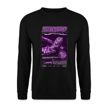 Crocodile chinois lézard Shinisaurus crocodilurus - Sweat-shirt Unisexe - noir - Devant - Alina (178cm) & Michal (187cm)