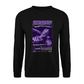 Crocodile chinois lézard Shinisaurus crocodilurus - Sweat-shirt Unisexe - noir - Devant - Alina (178cm) & Michal (187cm)