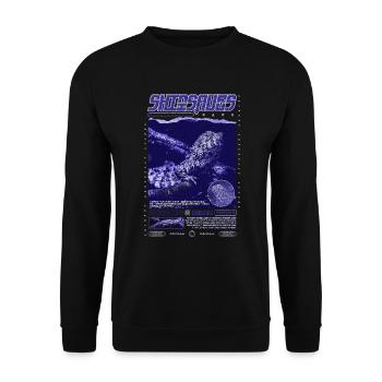 Crocodile chinois lézard Shinisaurus crocodilurus - Sweat-shirt Unisexe - noir - Devant - Alina (178cm) & Michal (187cm)