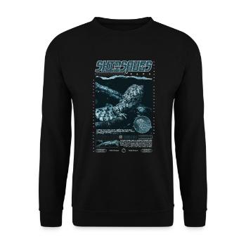 Crocodile chinois lézard Shinisaurus crocodilurus - Sweat-shirt Unisexe - noir - Devant - Alina (178cm) & Michal (187cm)