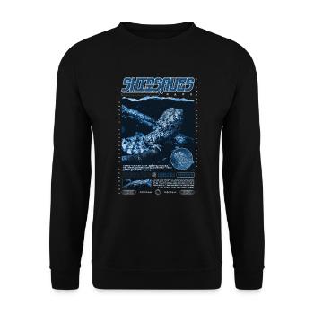 Crocodile chinois lézard Shinisaurus crocodilurus - Sweat-shirt Unisexe - noir - Devant - Alina (178cm) & Michal (187cm)