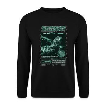 Crocodile chinois lézard Shinisaurus crocodilurus - Sweat-shirt Unisexe - noir - Devant - Alina (178cm) & Michal (187cm)