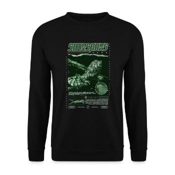 Crocodile chinois lézard Shinisaurus crocodilurus - Sweat-shirt Unisexe - noir - Devant - Alina (178cm) & Michal (187cm)