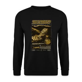 Crocodile chinois lézard Shinisaurus crocodilurus - Sweat-shirt Unisexe - noir - Devant - Alina (178cm) & Michal (187cm)