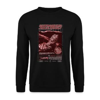 Crocodile chinois lézard Shinisaurus crocodilurus - Sweat-shirt Unisexe - noir - Devant - Alina (178cm) & Michal (187cm)
