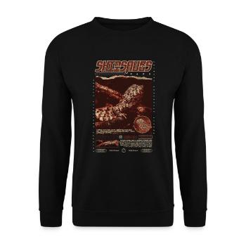 Crocodile chinois lézard Shinisaurus crocodilurus - Sweat-shirt Unisexe - noir - Devant - Alina (178cm) & Michal (187cm)