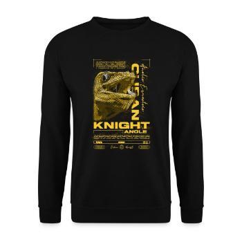 Cuban Knight Anole Reptile Keeper Lizard - Unisex Sweatshirt - black - Front - Alina (178cm) & Michal (187cm)