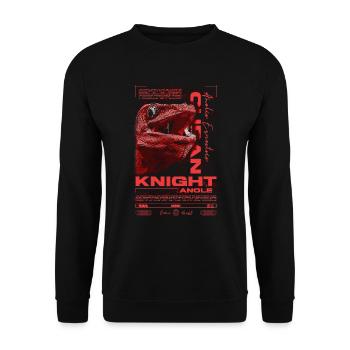 Cuban Knight Anole Reptile Keeper Lizard - Unisex Sweatshirt - black - Front - Alina (178cm) & Michal (187cm)