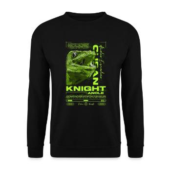 Cuban Knight Anole Reptile Keeper Lizard - Unisex Sweatshirt - black - Front - Alina (178cm) & Michal (187cm)