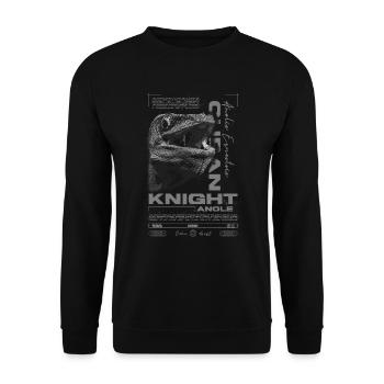 Cuban Knight Anole Reptile Keeper Lizard - Unisex Sweatshirt - black - Front - Alina (178cm) & Michal (187cm)