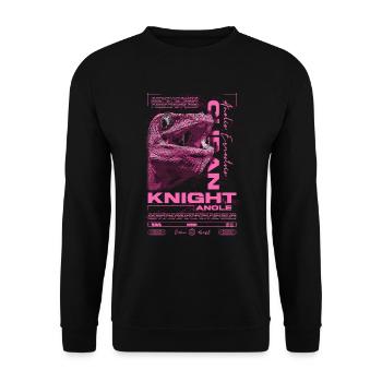 Cuban Knight Anole Reptile Keeper Lizard - Unisex Sweatshirt - black - Front - Alina (178cm) & Michal (187cm)