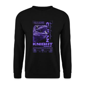 Cuban Knight Anole Reptile Keeper Lizard - Unisex Sweatshirt - black - Front - Alina (178cm) & Michal (187cm)