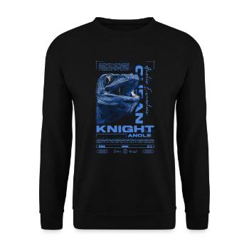 Cuban Knight Anole Reptile Keeper Lizard - Unisex Sweatshirt - black - Front - Alina (178cm) & Michal (187cm)