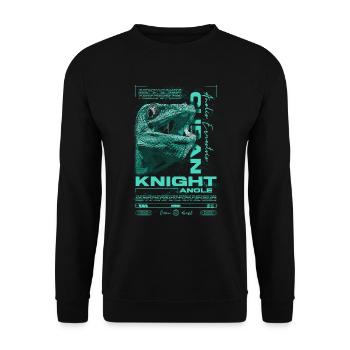 Cuban Knight Anole Reptile Keeper Lizard - Unisex Sweatshirt - black - Front - Alina (178cm) & Michal (187cm)