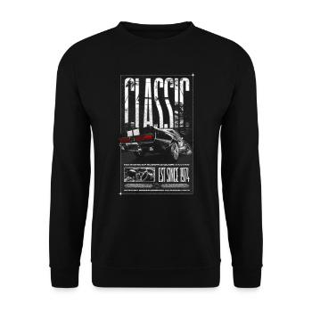 I'm Not Old I'm Vintage Classic Car Born In 1974 - Unisex Sweatshirt - black - Front - Alina (178cm) & Michal (187cm)