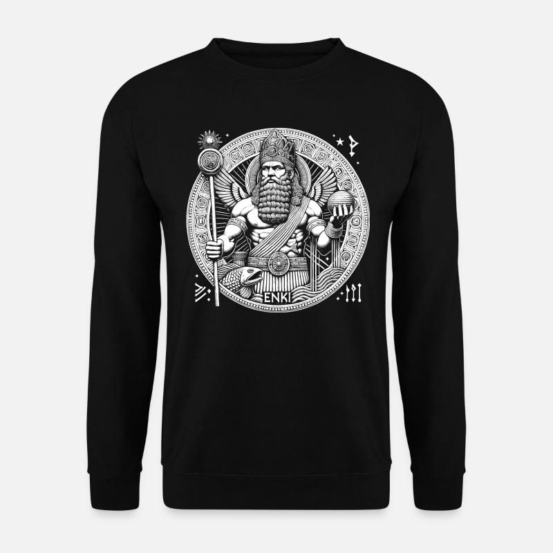 Enki Rundsiegel - Unisex Pullover - Schwarz