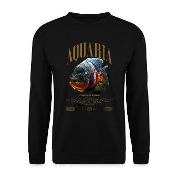 Oscar Fish Changement d’eau Poisson Monstre - Sweat-shirt Unisexe - noir - Devant - Alina (178cm) & Michal (187cm)