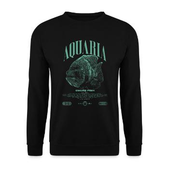 Oscar Fish Changement d'eau Poisson monstre - Sweat-shirt Unisexe - noir - Devant - Alina (178cm) & Michal (187cm)