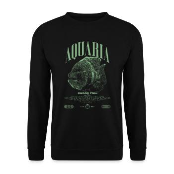 Oscar Fish Changement d’eau Poisson Monstre - Sweat-shirt Unisexe - noir - Devant - Alina (178cm) & Michal (187cm)