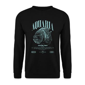 Oscar Fish Changement d'eau Poisson monstre - Sweat-shirt Unisexe - noir - Devant - Alina (178cm) & Michal (187cm)