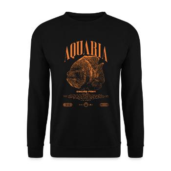 Oscar Fish Changement d’eau Poisson Monstre - Sweat-shirt Unisexe - noir - Devant - Alina (178cm) & Michal (187cm)