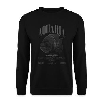 Oscar Fish Water Change Monster Fish - Unisex Sweatshirt - black - Front - Alina (178cm) & Michal (187cm)
