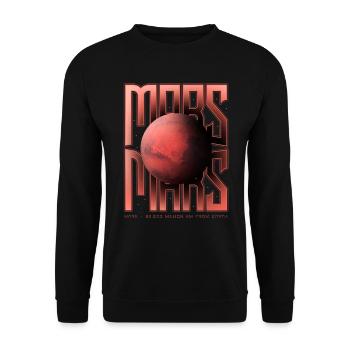 Mars Planète Extra-Atmosphérique Du Système Solaire - Sweat-shirt Unisexe - noir - Devant - Alina (178cm) & Michal (187cm)
