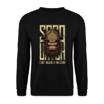 Je ne crois pas en toi non plus Bigfoot Sasquatch - Sweat-shirt Unisexe - noir - Devant - Alina (178cm) & Michal (187cm)
