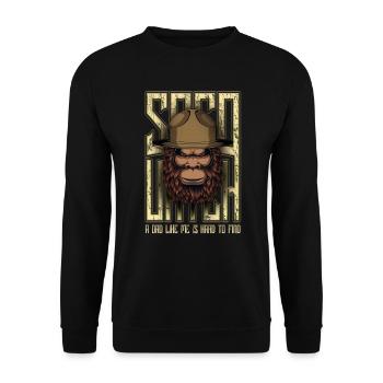 Ein Vater wie ich ist schwer zu finden Bigfoot Sasquatch - Unisex Pullover - Schwarz - Vorne - Alina (178cm) & Michal (187cm)
