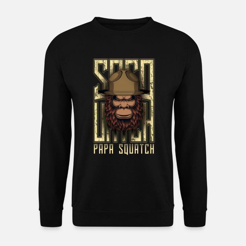 Papa Squatch Bigfoot Sasquatch - Unisex Pullover - Schwarz