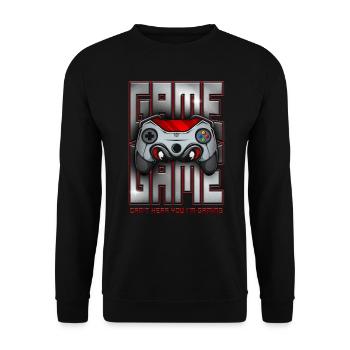 Je ne t’entends pas Je joue Jeu vidéo rétro drôle - Sweat-shirt Unisexe - noir - Devant - Alina (178cm) & Michal (187cm)