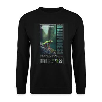 Oeil Rouge Rainette Forêt Tropicale Amphibien - Sweat-shirt Unisexe - noir - Devant - Alina (178cm) & Michal (187cm)