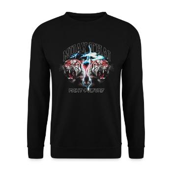 Muay Thai Fight Culture MMA Tiger Kickboxing - Sweat-shirt Unisexe - noir - Devant - Alina (178cm) & Michal (187cm)
