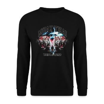 Muay Thai Tiger Squad MMA Tiger Kickboxing - Sweat-shirt Unisexe - noir - Devant - Alina (178cm) & Michal (187cm)