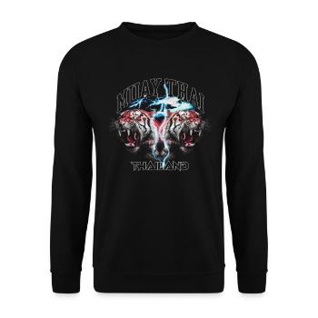 Muay Thai Thaïlande MMA Tiger Kickboxing - Sweat-shirt Unisexe - noir - Devant - Alina (178cm) & Michal (187cm)