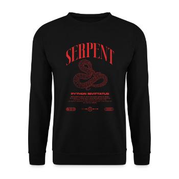 Burmese Python Modern Reptile Keeper Streetwear - Unisex Sweatshirt - black - Front - Alina (178cm) & Michal (187cm)