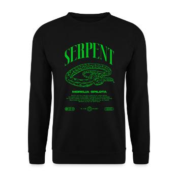 Carpet Python Modern Reptile Keeper Streetwear - Unisex Sweatshirt - black - Front - Alina (178cm) & Michal (187cm)