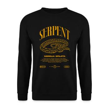 Carpet Python Modern Reptile Keeper Streetwear - Unisex Sweatshirt - black - Front - Alina (178cm) & Michal (187cm)