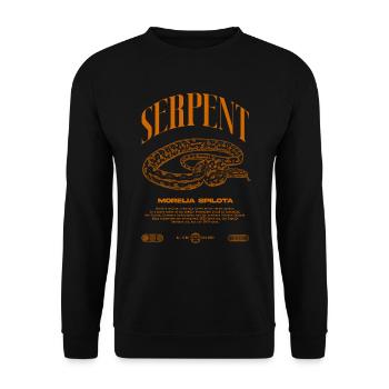 Carpet Python Modern Reptile Keeper Streetwear - Unisex Sweatshirt - black - Front - Alina (178cm) & Michal (187cm)